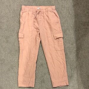 GAP Men's Rose-Pink Cargo Drawstring Pants